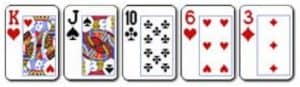 10 High Card Angka kartu tertinggi yang didapat dari kombinasi acak